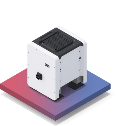 SMA inverter that converts solar power (direct current) into usable alternating current